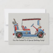 Cute Golf Cart Kaart (Voorkant)