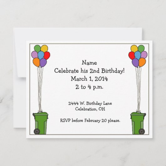 Cute Golf Cart Kaart (Achterkant)