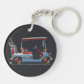 Cute Golf Cart Sleutelhanger (Achterkant)