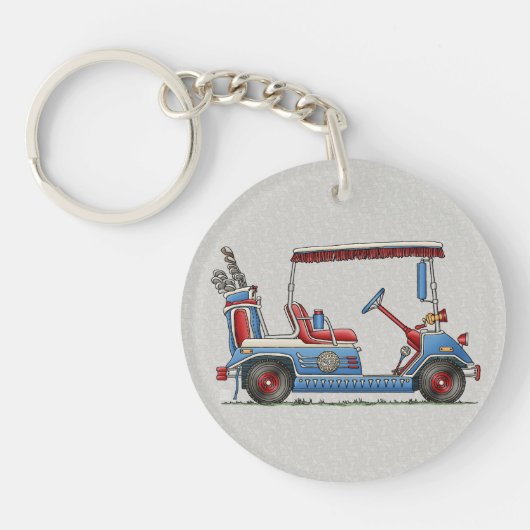 Cute Golf Cart Sleutelhanger (Voorkant)