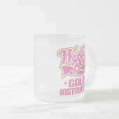 Cute Golf Instructor Matglas Koffiemok (Voorkant rechts)