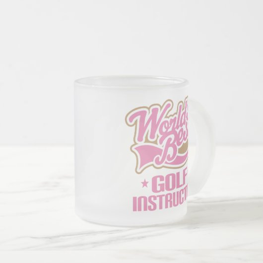 Cute Golf Instructor Matglas Koffiemok (Voorkant rechts)