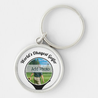 Cute Golf spelers foto van World's Okayest Golfer Sleutelhanger