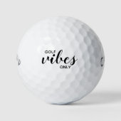 Cute Golf Vibes only Golfing Golfer Quote Black Golfballen (Voorkant)