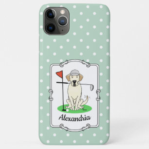 Cute Golf Yellow Labrador Retriever Dog Case-Mate iPhone Case