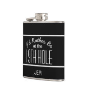 Cute Golfer 19th Hole Monogrammed Initialen Black Heupfles (Links)