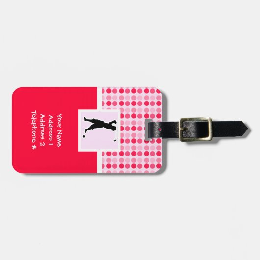 Cute Golfer Bagagelabel (Voorkant horizontaal)