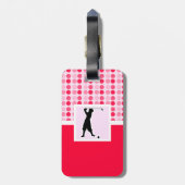 Cute  Golfer Bagagelabel (Achterkant verticaal)