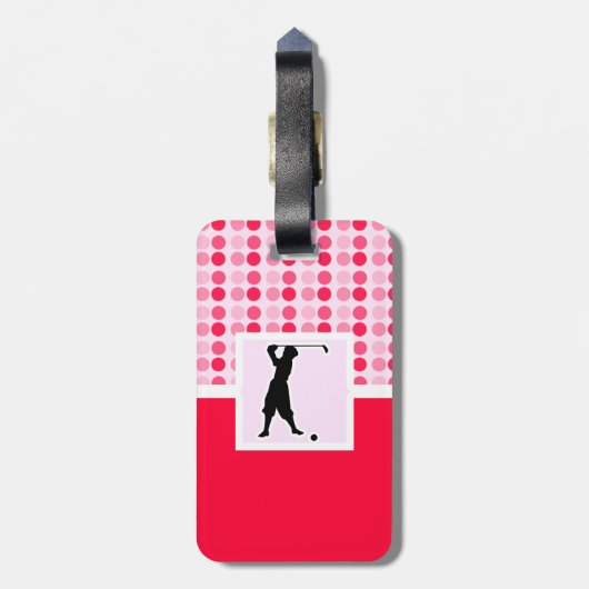 Cute  Golfer Bagagelabel (Achterkant verticaal)