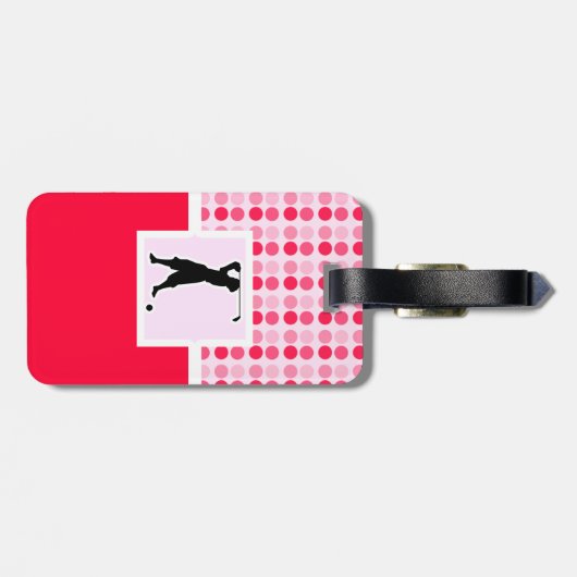 Cute  Golfer Bagagelabel (Achterkant horizontaal)