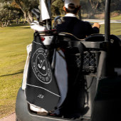 Cute Golfer Humor Golf Iron Sports Equipment Black Golfhanddoek