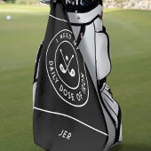 Cute Golfer Humor Golf Iron Sports Equipment Black Golfhanddoek