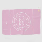 Cute Golfer Humor Golf Iron Sports Pro Girly Pink Golfhanddoek (Horizontaal)
