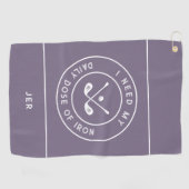 Cute Golfer Humor Golf Iron Sports Pro Paars Golfhanddoek (Horizontaal)