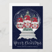 Cute Gomes in een sneeuwWereldbol kerstKaart (Voorkant / Achterkant)