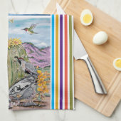 Cute Good Day Night Southwest Animal Desert Cactus Theedoek (Quarter Fold)