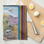 Cute Good Day Night Southwest Animal Desert Cactus Theedoek (Quarter Fold)