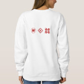 Cute Good List kerstSweater Red Nordic Family Trui (Achterkant)