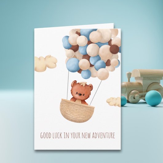 Cute Good Luck Beer Ballonnen Afscheid Kaart