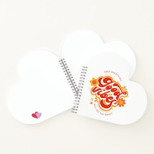 Cute Good Vibes Heart Spiral Bound Notebook Notitieboek (Binnen)