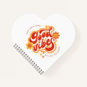 Cute Good Vibes Heart Spiral Bound Notebook Notitieboek (Voorkant)