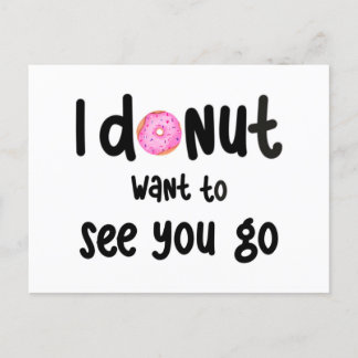 Cute goodbye greeting card - donut briefkaart
