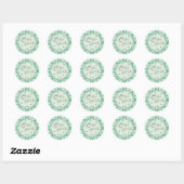 Cute Goodbye Miss Hallo Mrs Greenery Vrijgezellenf Ronde Sticker (Vel)