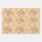 Cute Goodbye Miss Hallo Mrs Vrijgezellenfeest Inpakpapier Vel (Voorkant 3)