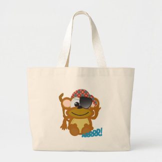 Cute Goofkins aap pirate Grote Tote Bag