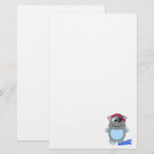 Cute Goofkins hippo pirate Briefpapier (Voorkant / Achterkant)