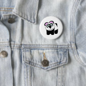Cute Goofkins panda Ronde Button 5,7 Cm (In situ)