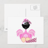 Cute Goofkins pirate flamingo Briefkaart (Voorkant / Achterkant)