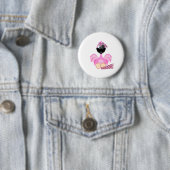 Cute Goofkins pirate flamingo Ronde Button 5,7 Cm (In situ)