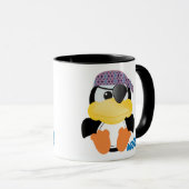 Cute Goofkins pirate pinguïn Mok (Voorkant rechts)