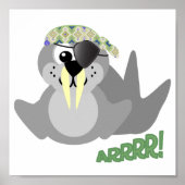 Cute Goofkins pirate walrus Poster (Voorkant)