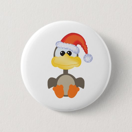 Cute Goofkins Xmas goose santa Ronde Button 5,7 Cm (Voorkant)