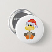 Cute Goofkins Xmas goose santa Ronde Button 5,7 Cm (Voorkant /achterkant)
