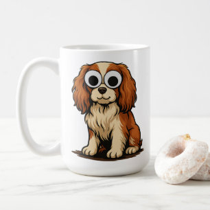 Cute Googly-Oog Puppies Illustratie Koffiemok