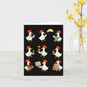 Cute Goose Baking Funny Baker Goose Chef Pastry Ba Kaart (Gele Bloem)