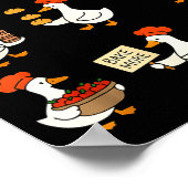 Cute Goose Baking Funny Baker Goose Chef Pastry Ba Poster (Hoek)