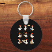 Cute Goose Baking Funny Baker Goose Chef Pastry Ba Sleutelhanger (Voorkant)