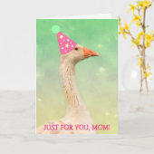 Cute Goose Birthday Kaart (Gele Bloem)