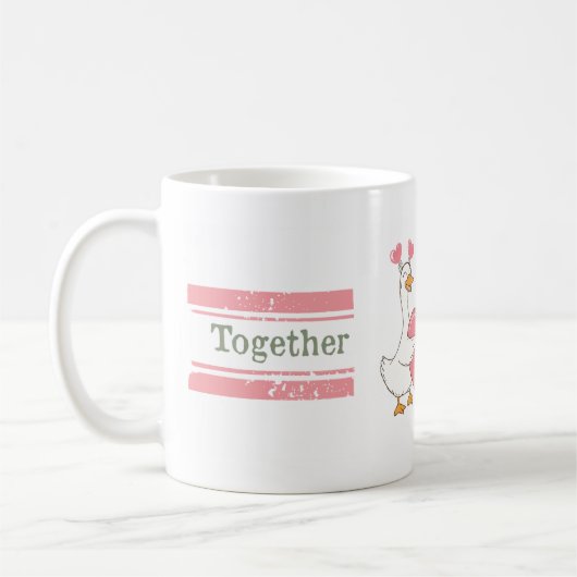 Cute Goose Couple Mug Together Forever Gift Koffiemok (Links)