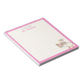 Cute Goose Holding Books Teacher Appreciation Gift Notitieblok (Schuin)