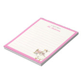 Cute Goose Holding Books Teacher Appreciation Gift Notitieblok (Linkerzijde)