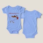 Cute Goose Holding Gift Baby Bodysuit  (Ontwerp Voorkant & Achterkant)