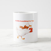 Cute Goose Holding Gift Christmas Coffee Mug Grote Koffiekop (Voorkant)