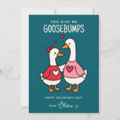 Cute Goose Kids Classroom Valentines Day Notitiekaartje (Voorkant)