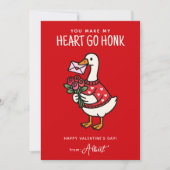 Cute Goose Kids Classroom Valentines Day Notitiekaartje (Voorkant)