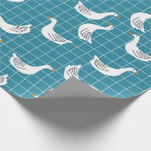 Cute Goose Wrapping Paper Cadeaupapier (Hoek)